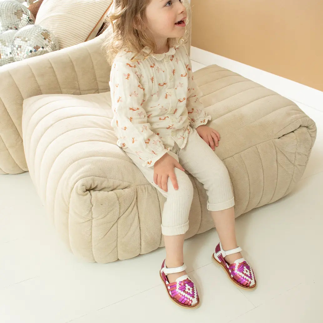 Sandales roses enfant Alegria Multi Rose Cuir Scratch Mapache