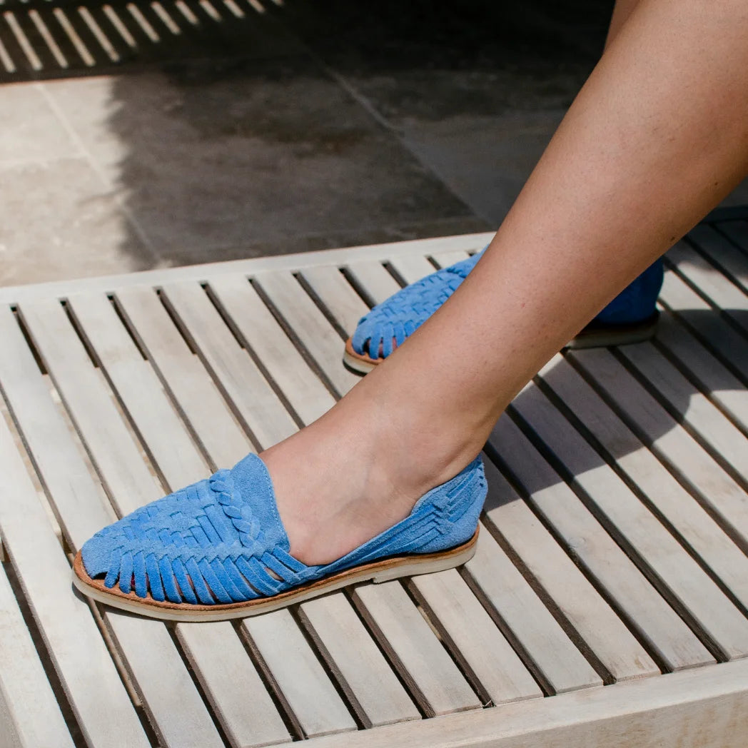 Mapache - Huaraches - Alegre Suede Baby Blue